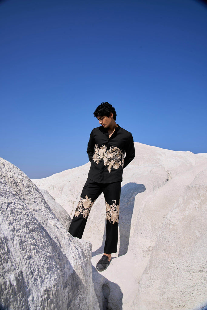 PLACEMENT EMBROIDERED FULL SLEEVE SET - dash and dot dash and dot