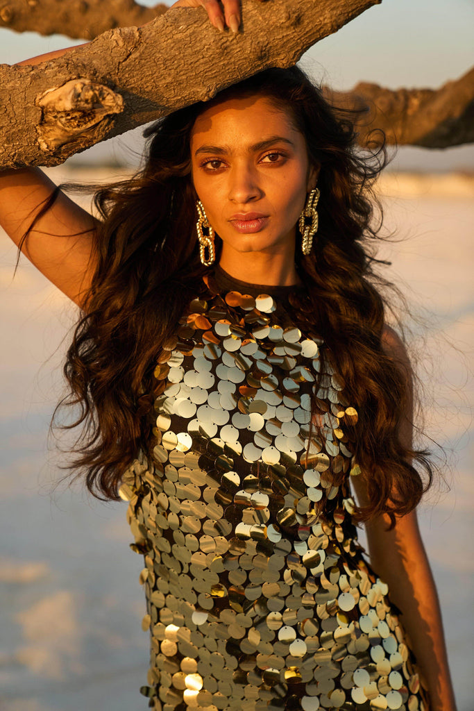 PAILLETTE DRESS & LEGWARMERS SET - dash and dot dash and dot