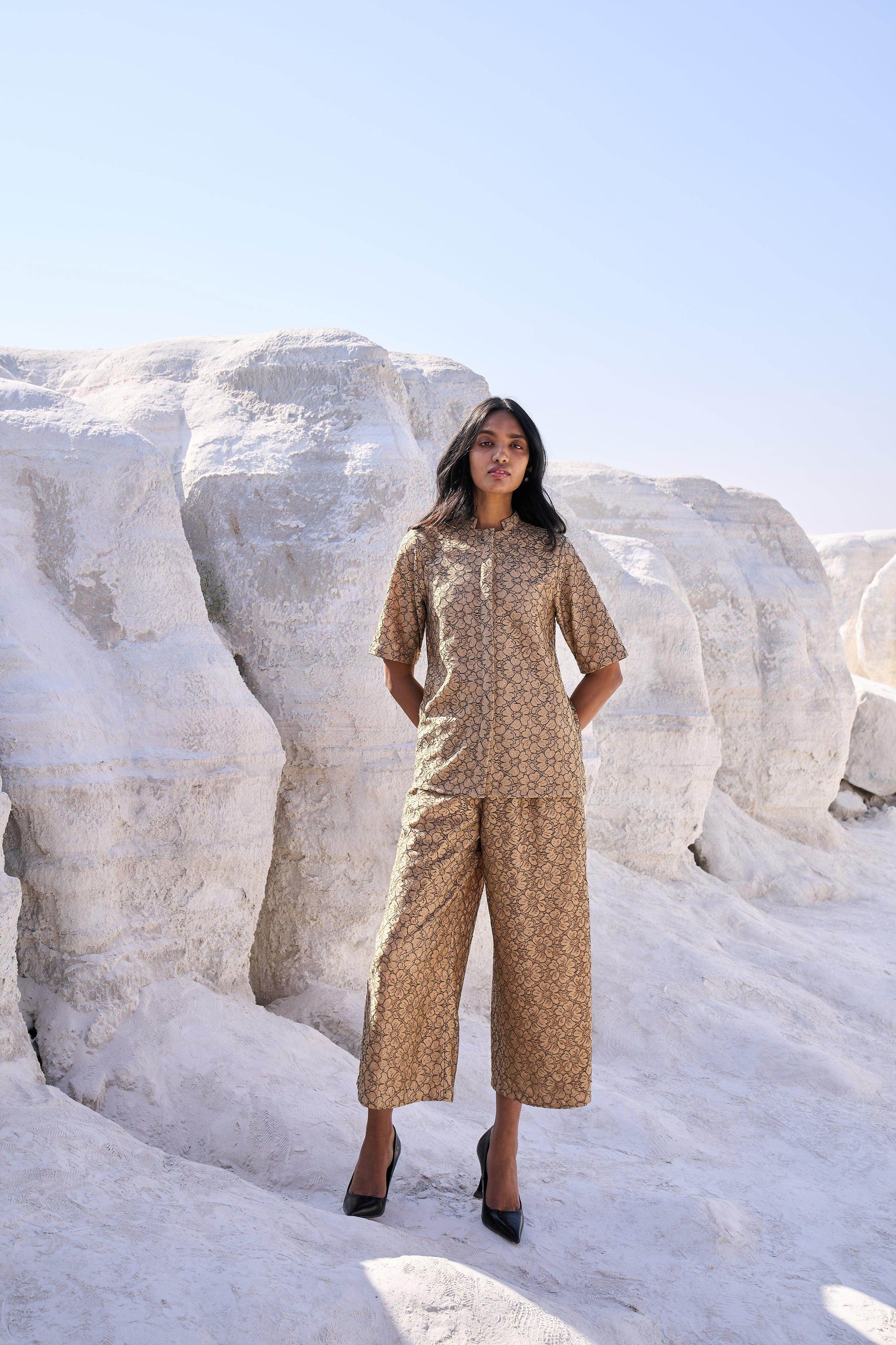 FLORAL LACE PANT - dash and dot