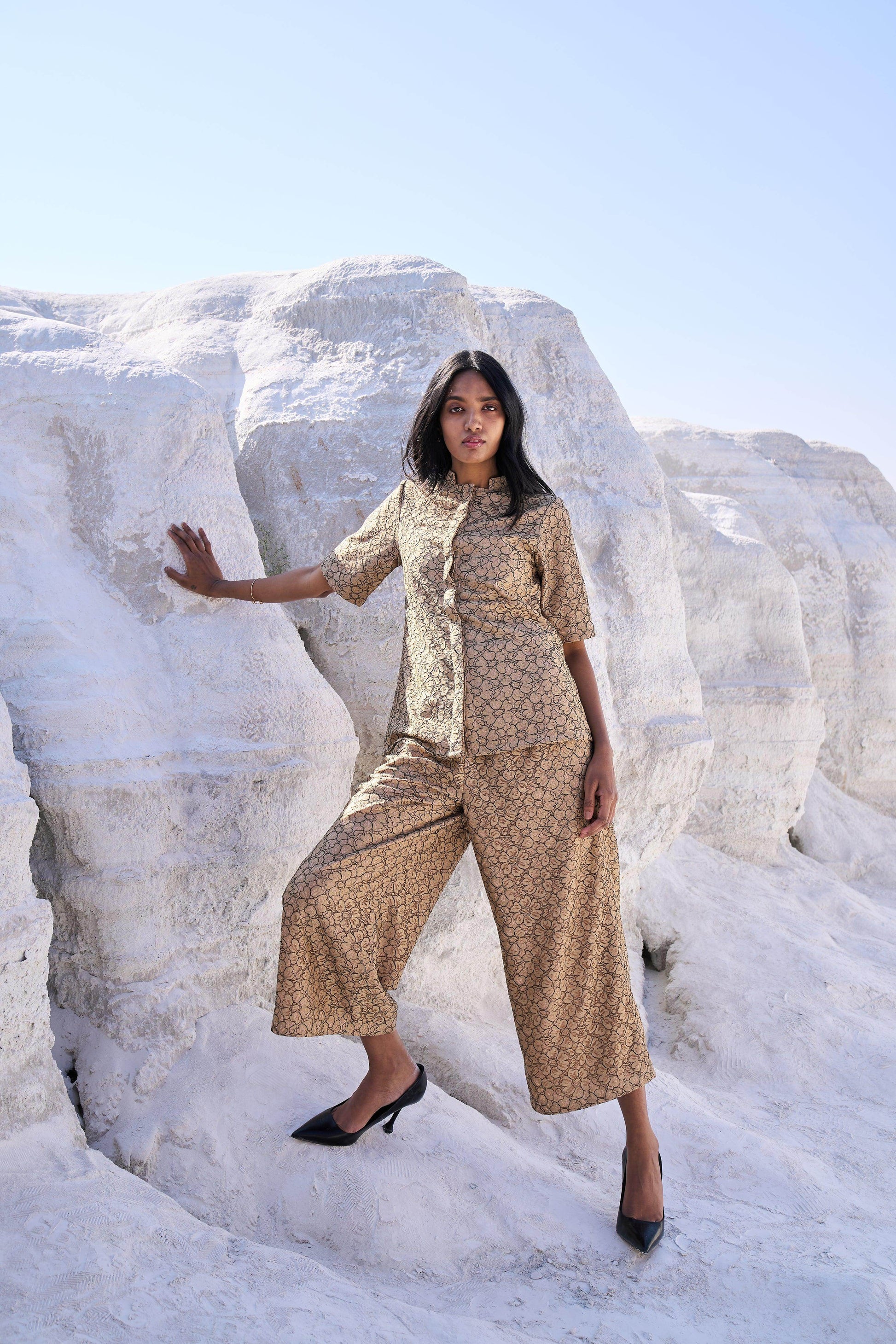 FLORAL LACE PANT - dash and dot
