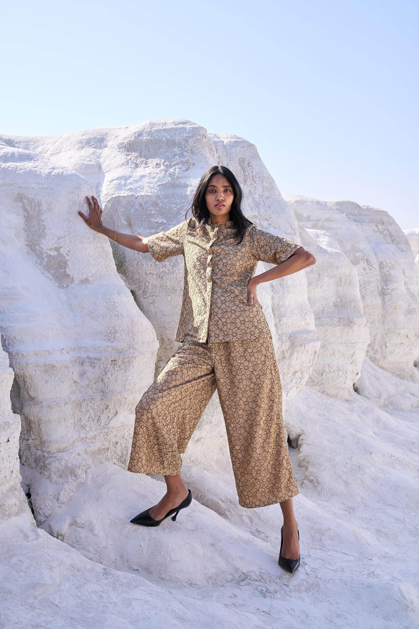 FLORAL LACE PANT - dash and dot