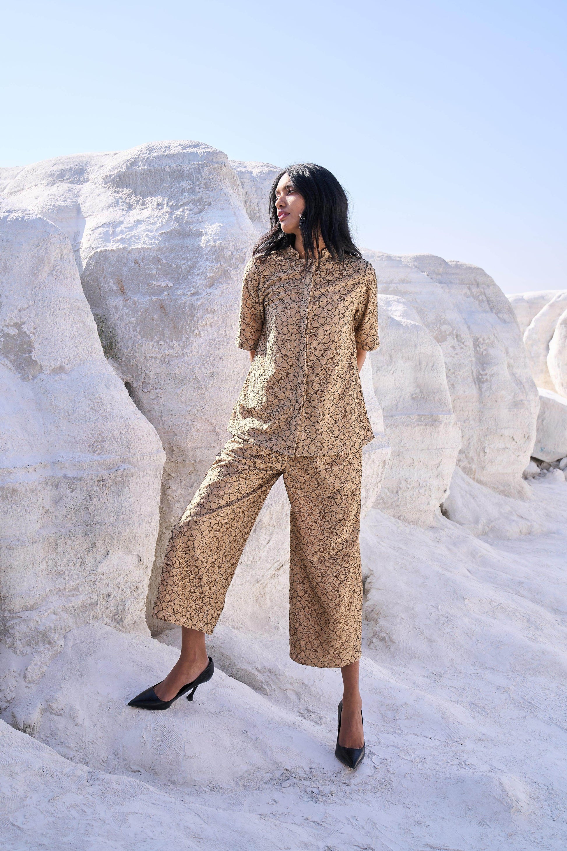 FLORAL LACE PANT - dash and dot