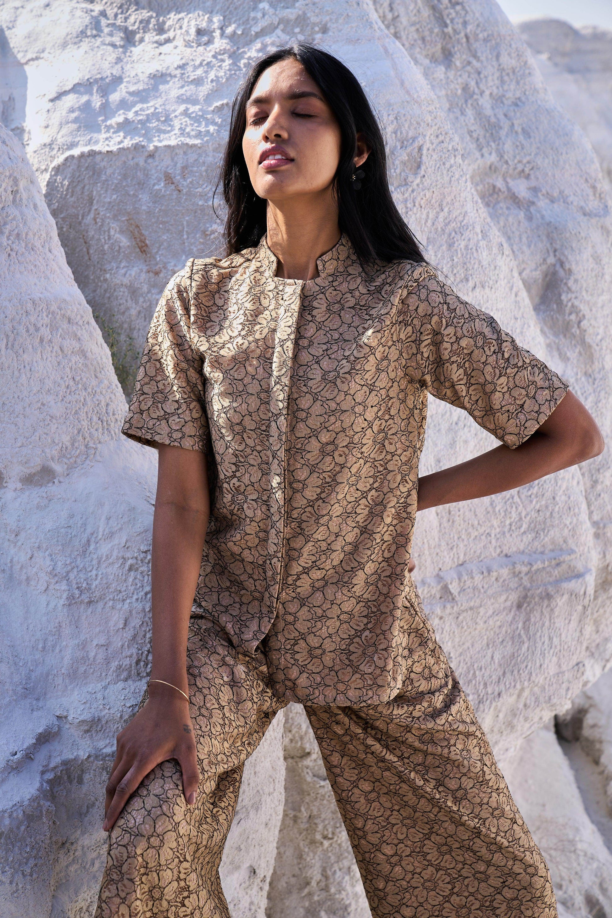 FLORAL LACE PANT - dash and dot