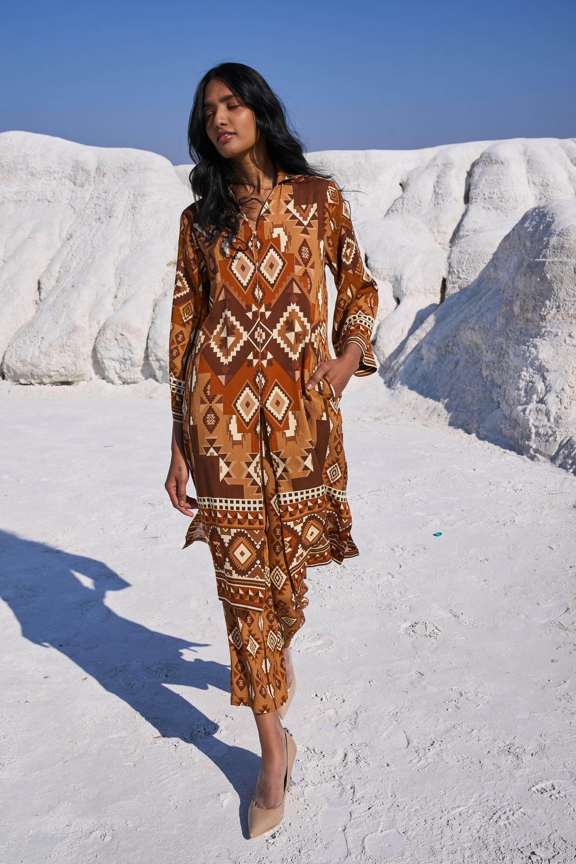 AZTEC PRINT PANT - dash and dot