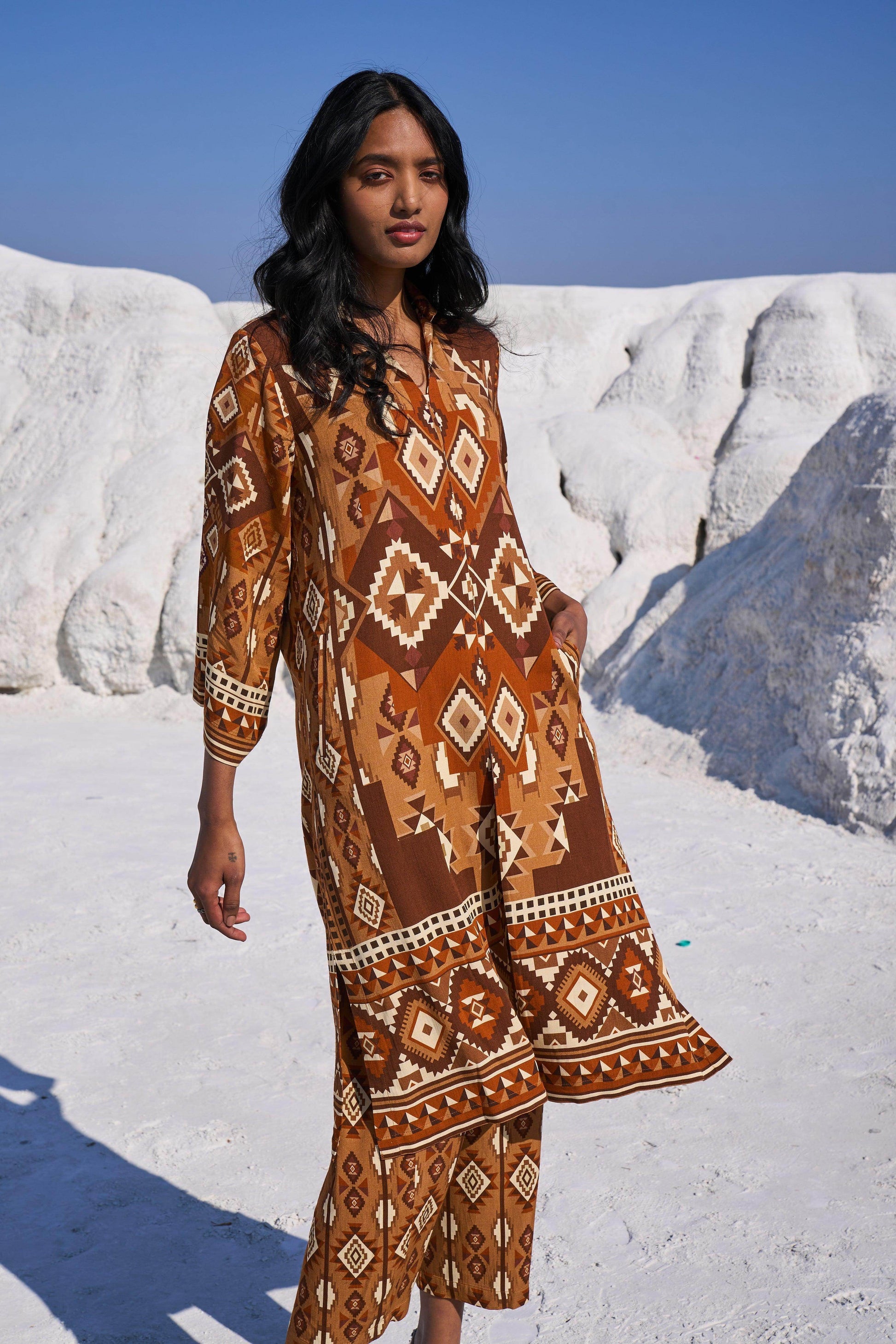 AZTEC PRINT PANT - dash and dot