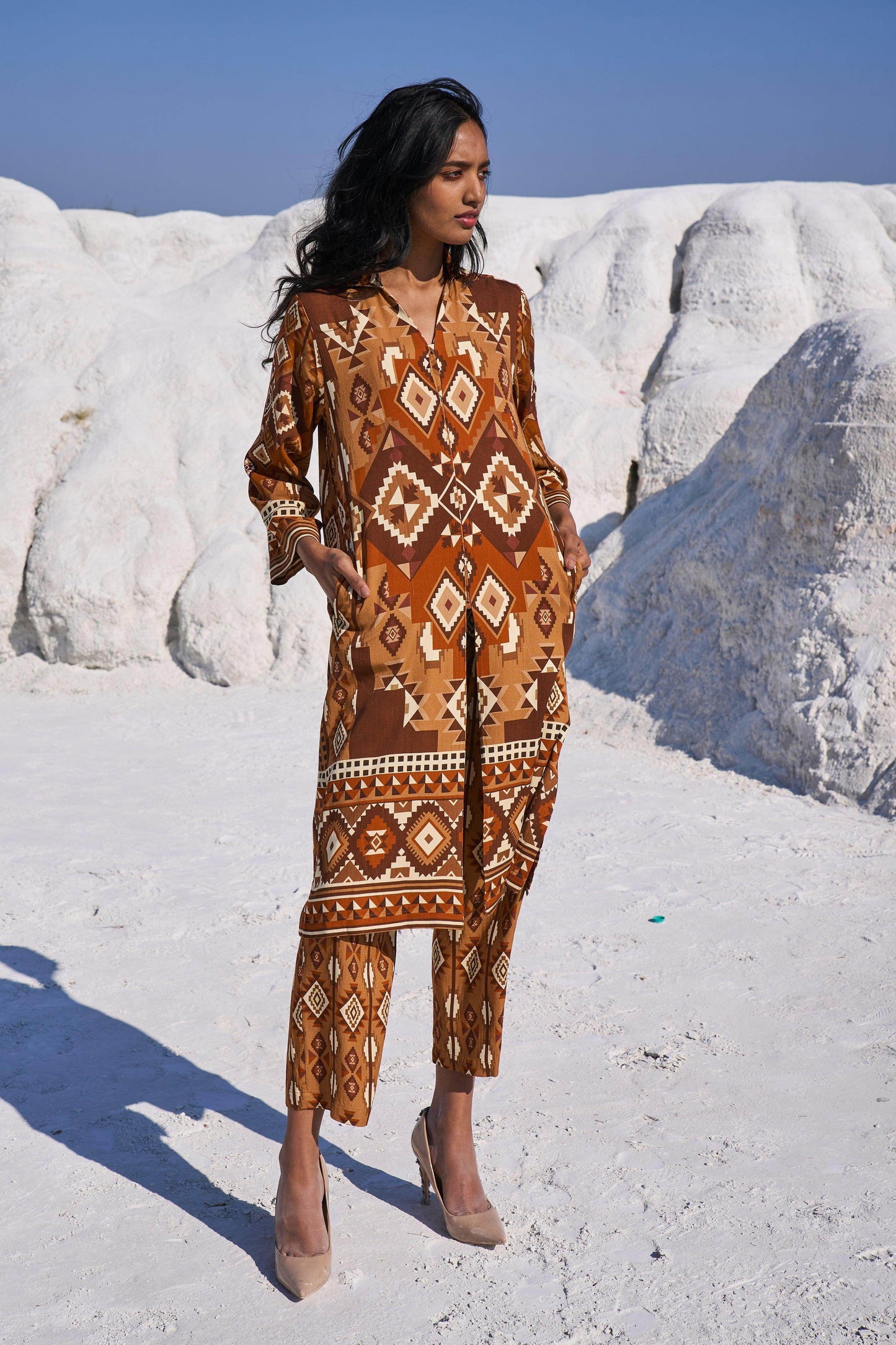 AZTEC PRINT PANT - dash and dot