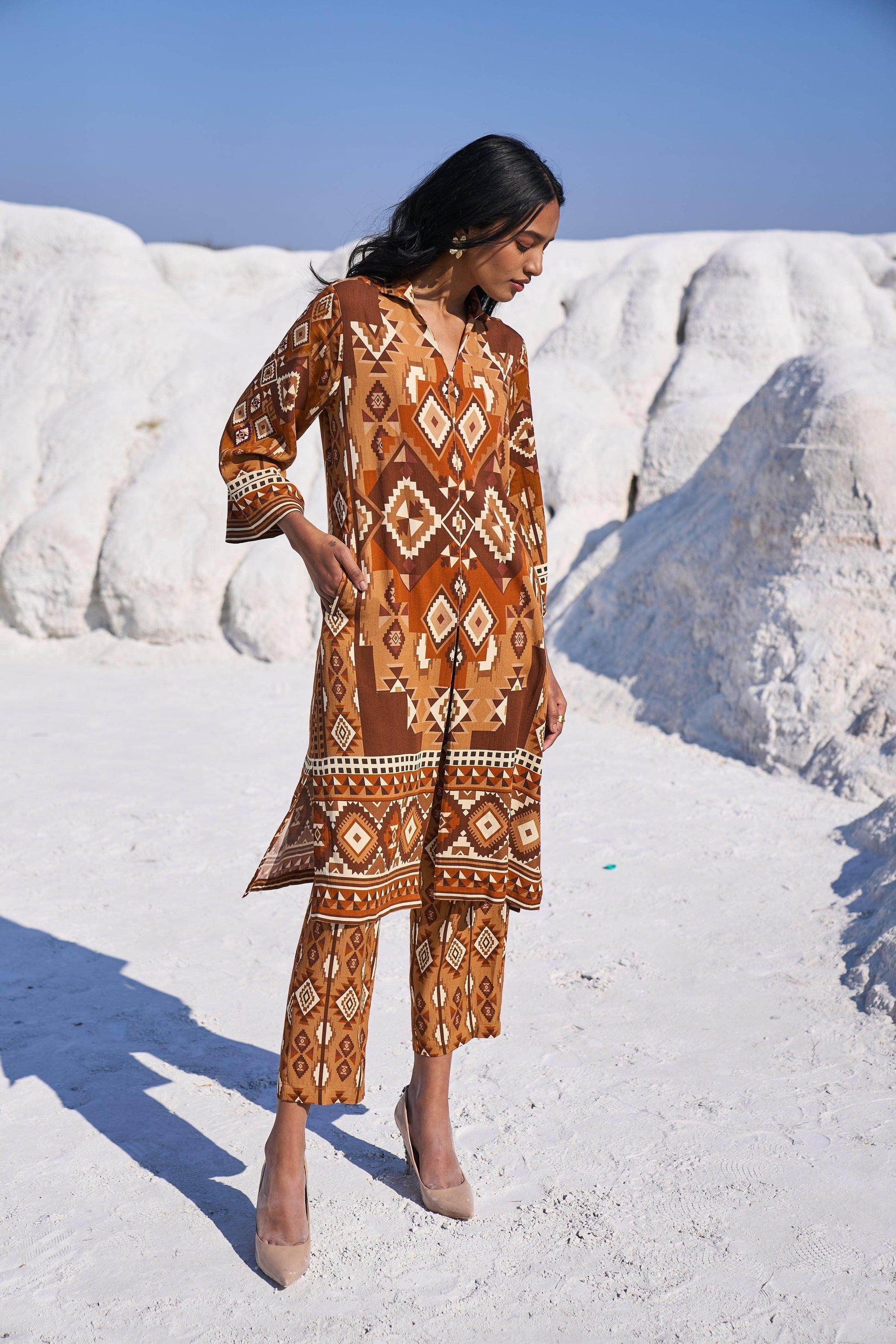 AZTEC PRINT PANT - dash and dot