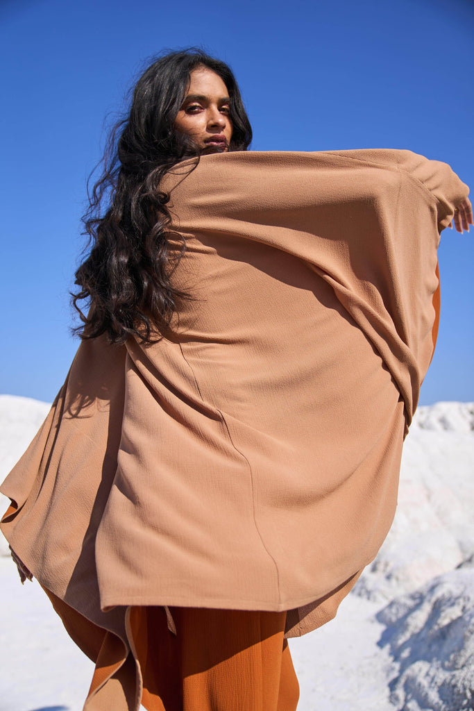 KHAKI CAPE - dash and dot dash and dot
