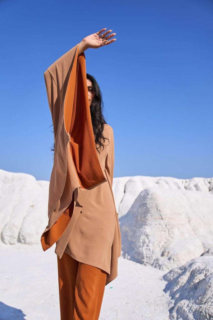 KHAKI CAPE SET - dash and dot dash and dot