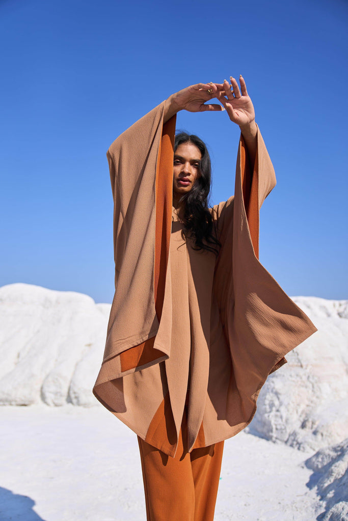 KHAKI CAPE SET - dash and dot dash and dot