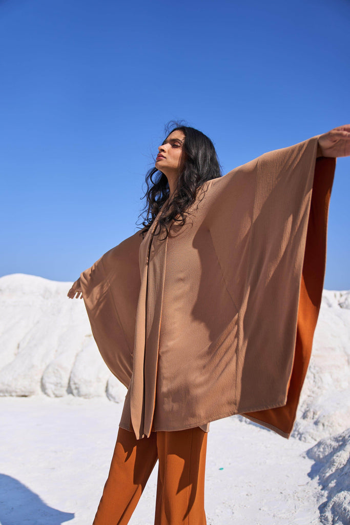 KHAKI CAPE SET - dash and dot dash and dot