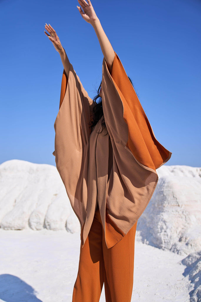 KHAKI CAPE SET - dash and dot dash and dot