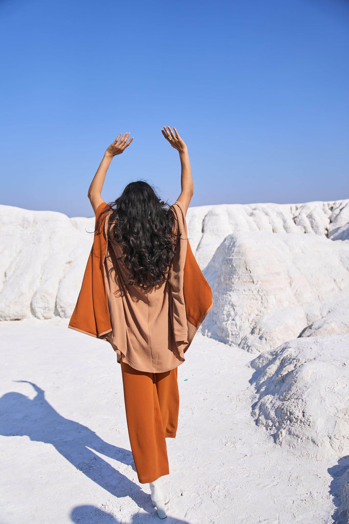 KHAKI CAPE SET - dash and dot dash and dot