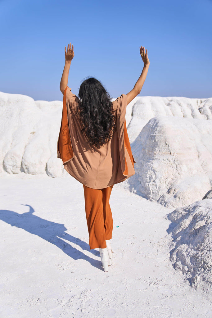 KHAKI CAPE SET - dash and dot dash and dot