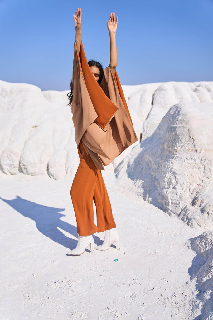 KHAKI CAPE SET - dash and dot dash and dot