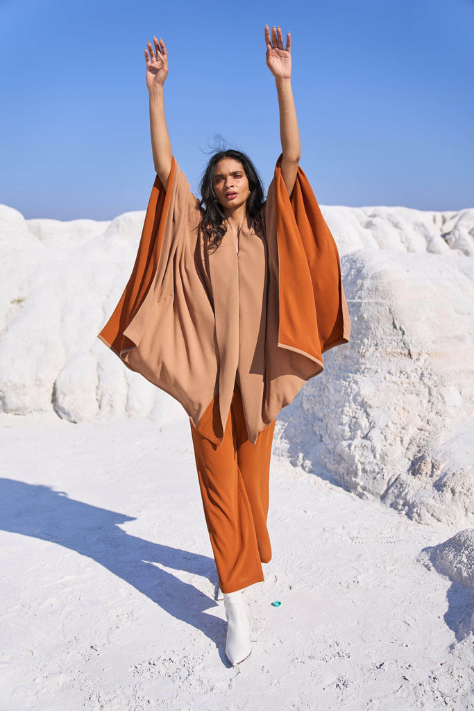 KHAKI CAPE SET - dash and dot dash and dot