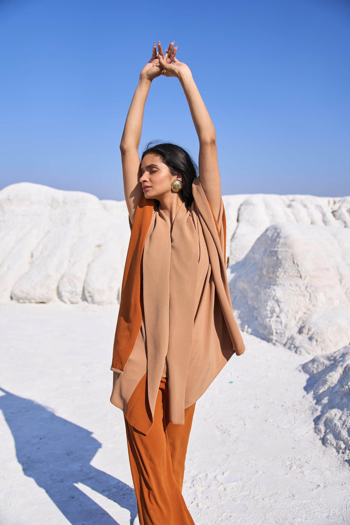 KHAKI CAPE SET - dash and dot dash and dot