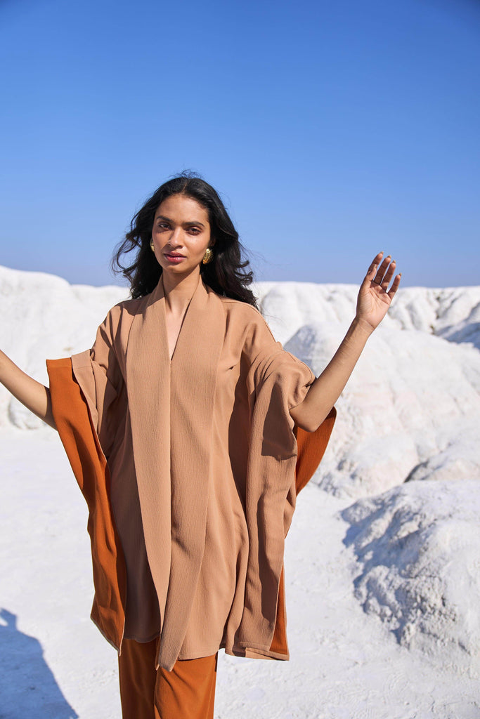 KHAKI CAPE SET - dash and dot dash and dot