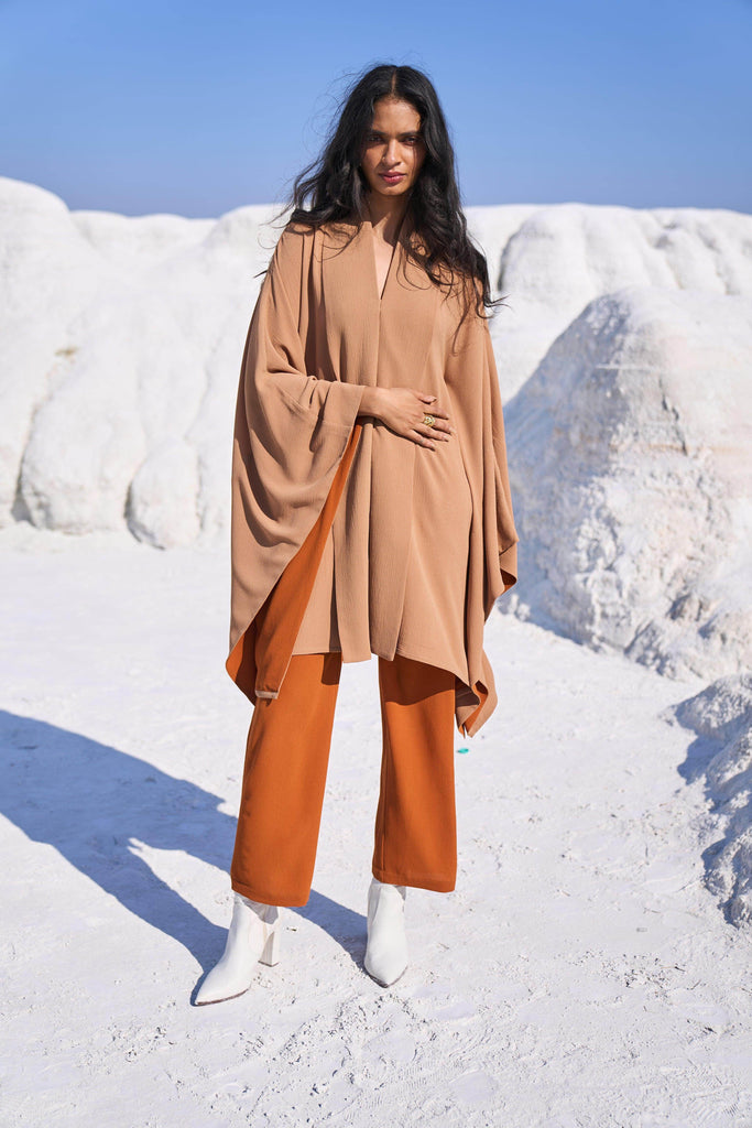 KHAKI CAPE - dash and dot dash and dot