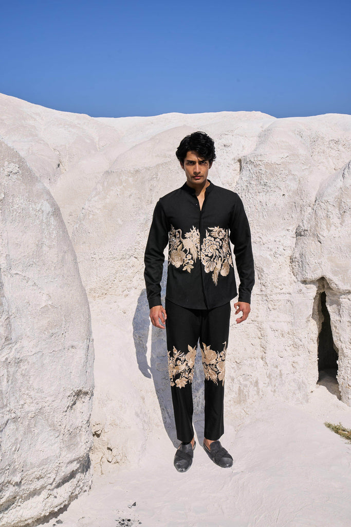 PLACEMENT EMBROIDERED FULL SLEEVE SET - dash and dot dash and dot