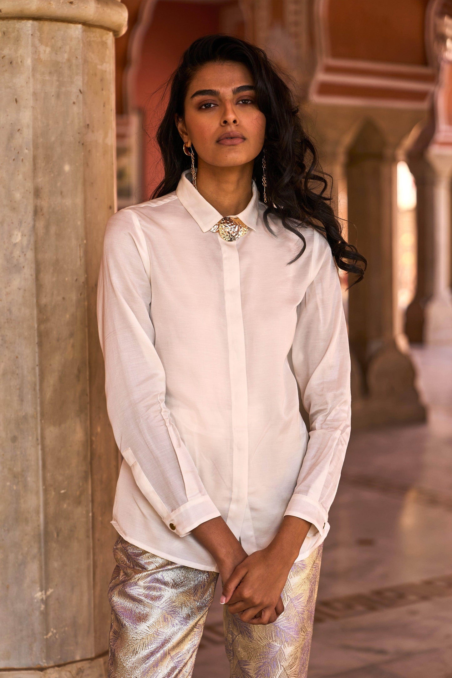 JEWEL NECK SHIRT - dash and dot