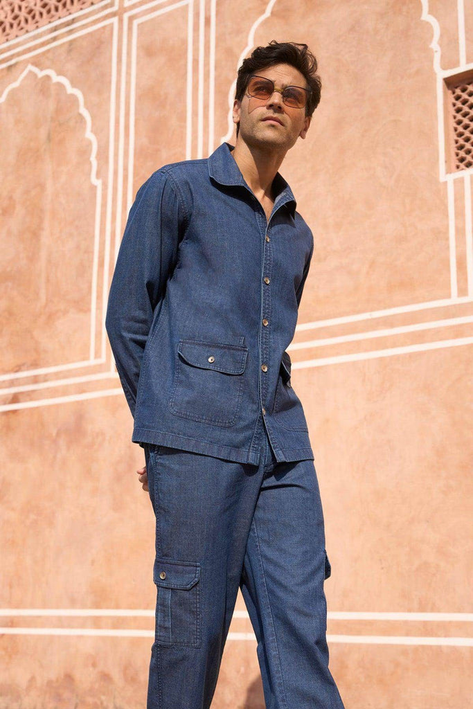 DENIM PATCH POCKET SET - dash and dot dash and dot