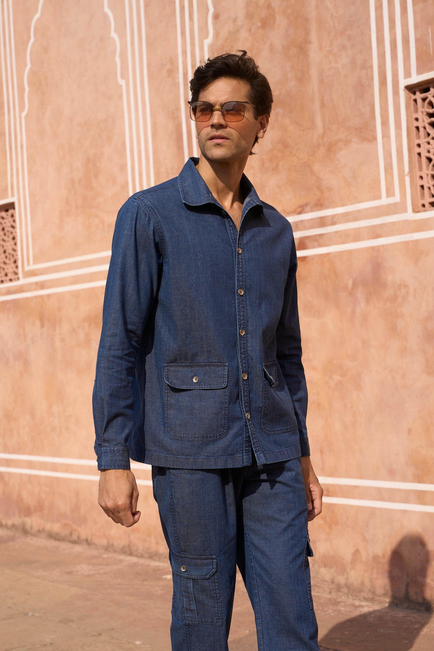 DENIM PATCH POCKET SET - dash and dot