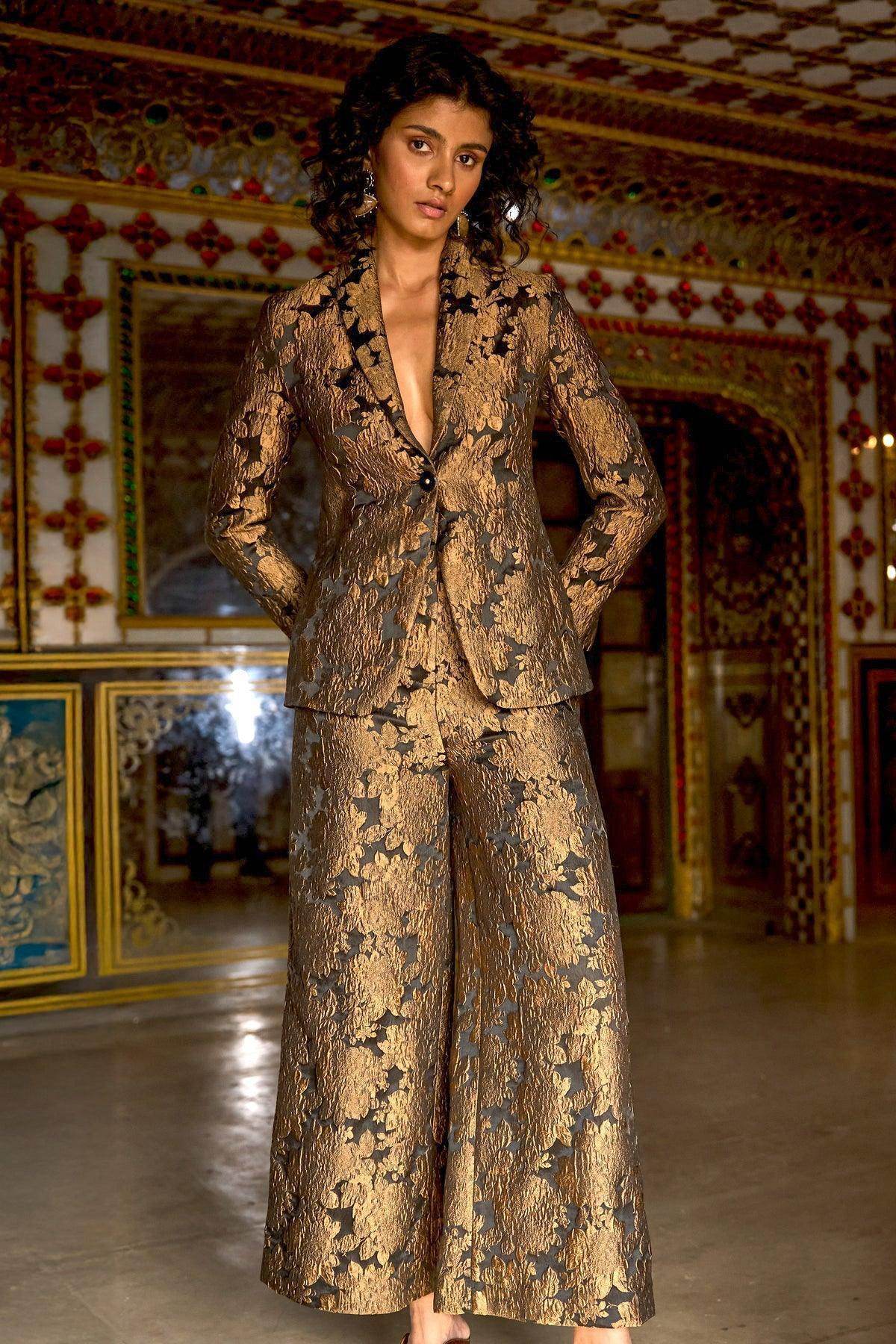 FLORAL BROCADE SUIT - dash and dot