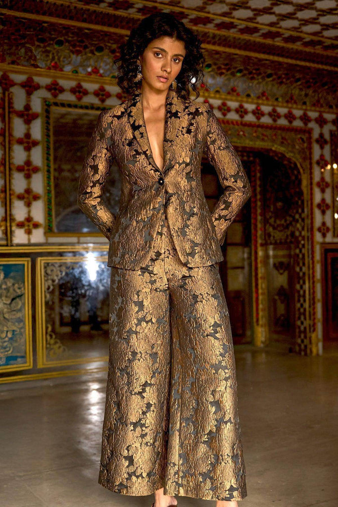 FLORAL BROCADE SUIT - dash and dot dash and dot