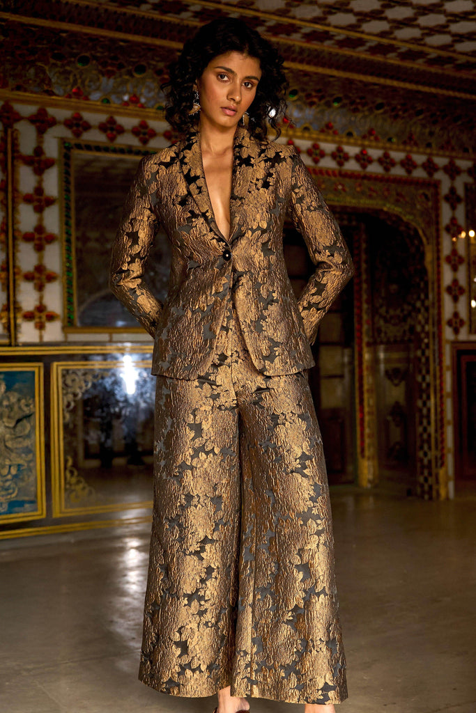 BROCADE WIDE LEGGED PANT - dash and dot dash and dot