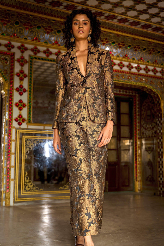 FLORAL BROCADE SUIT - dash and dot dash and dot