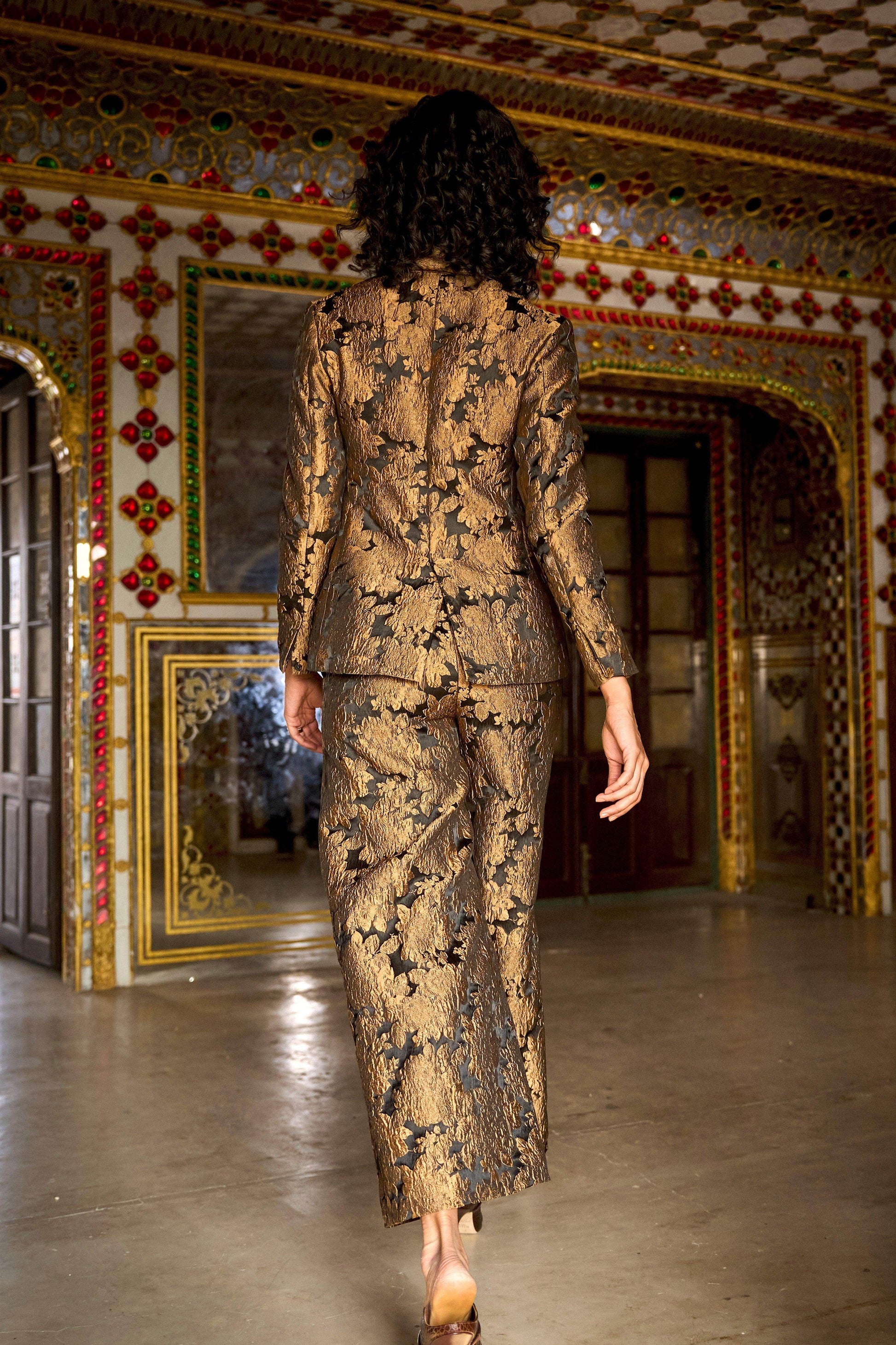 BROCADE WIDE LEGGED PANT - dash and dot