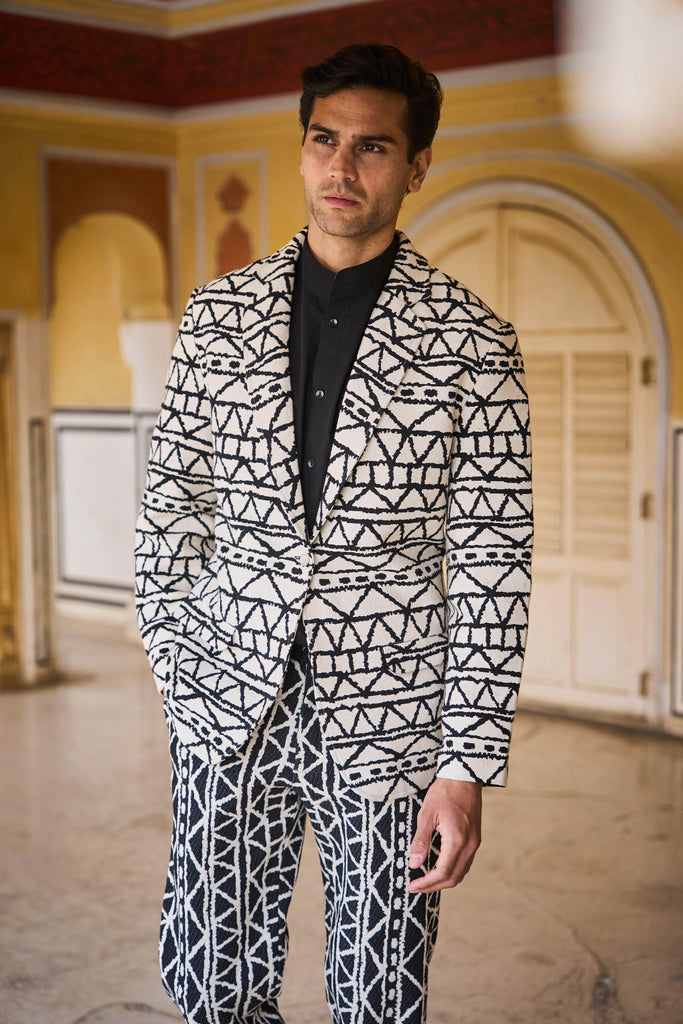 JACQUARD WEAVE BLAZER - dash and dot dash and dot