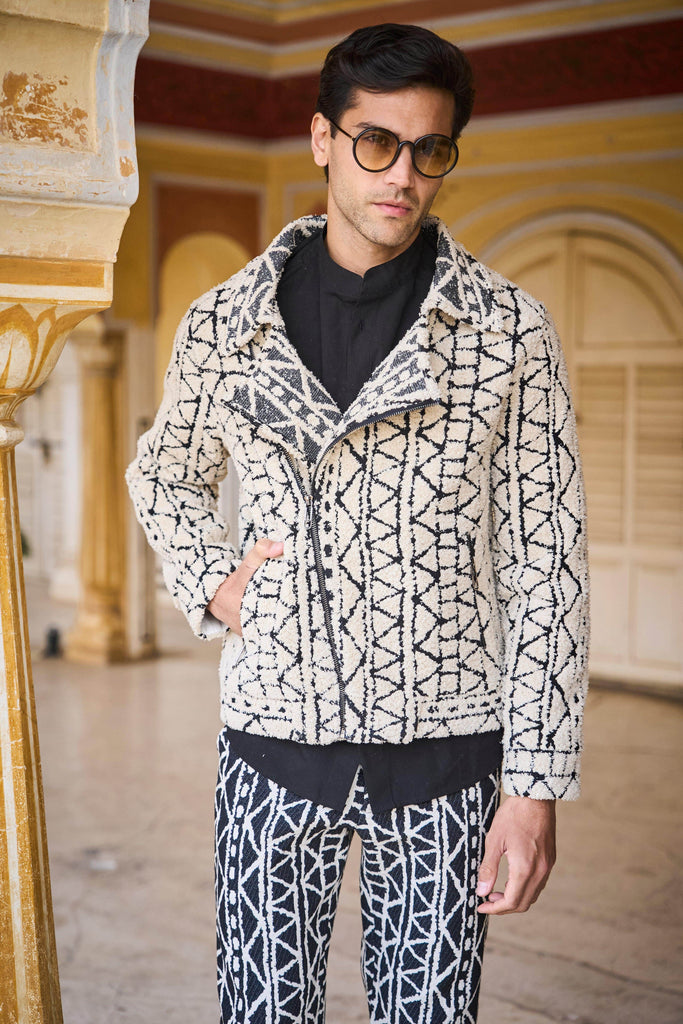 TRIBAL JACQUARD BOMBER - dash and dot dash and dot