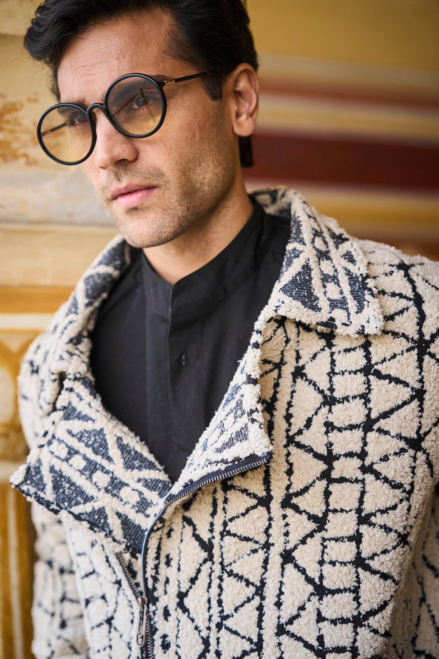 TRIBAL JACQUARD BOMBER - dash and dot