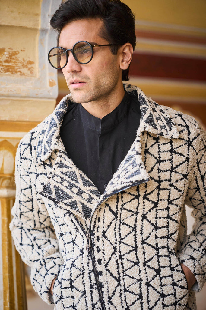 TRIBAL JACQUARD BOMBER - dash and dot dash and dot