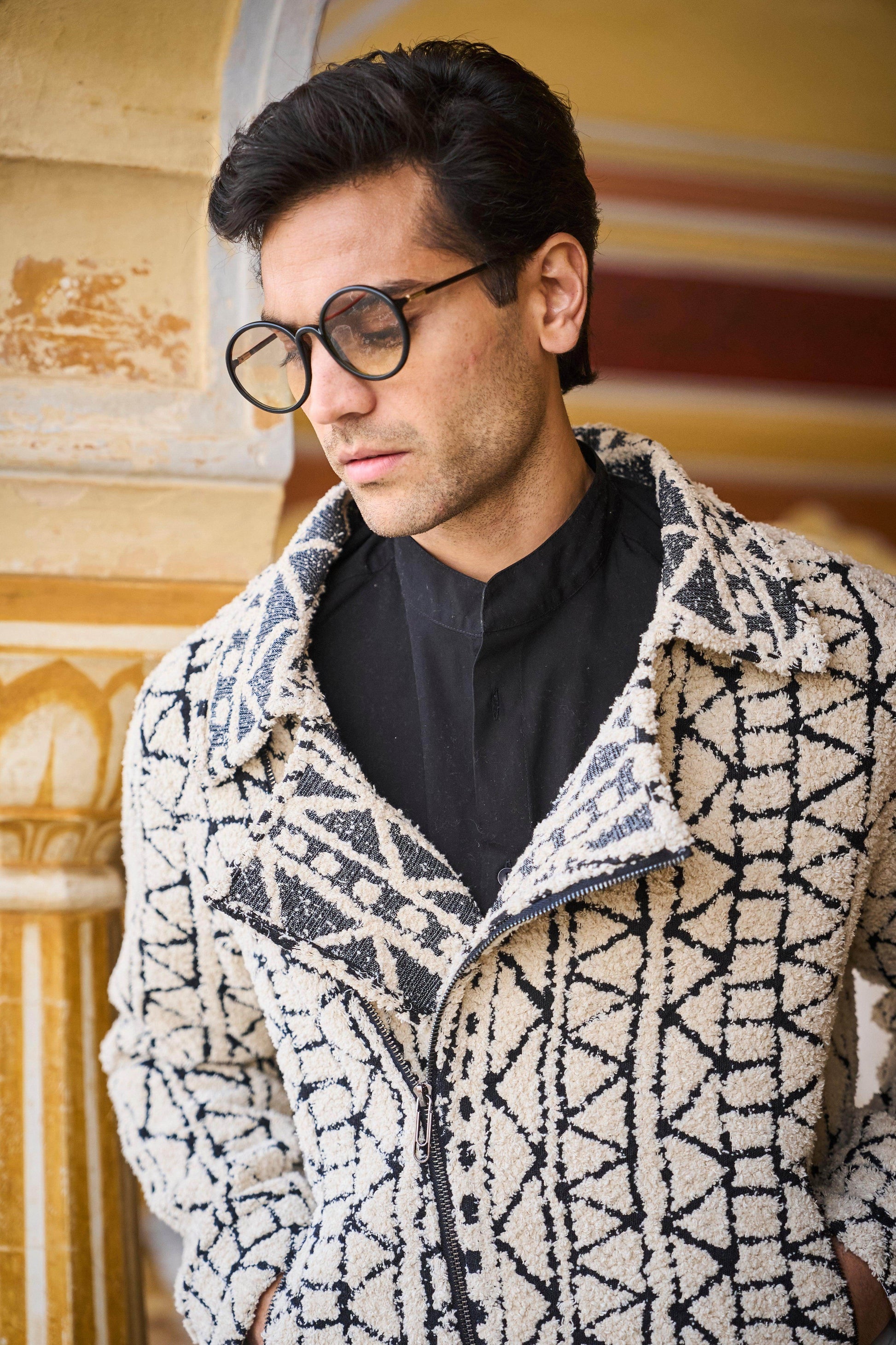 TRIBAL JACQUARD BOMBER - dash and dot