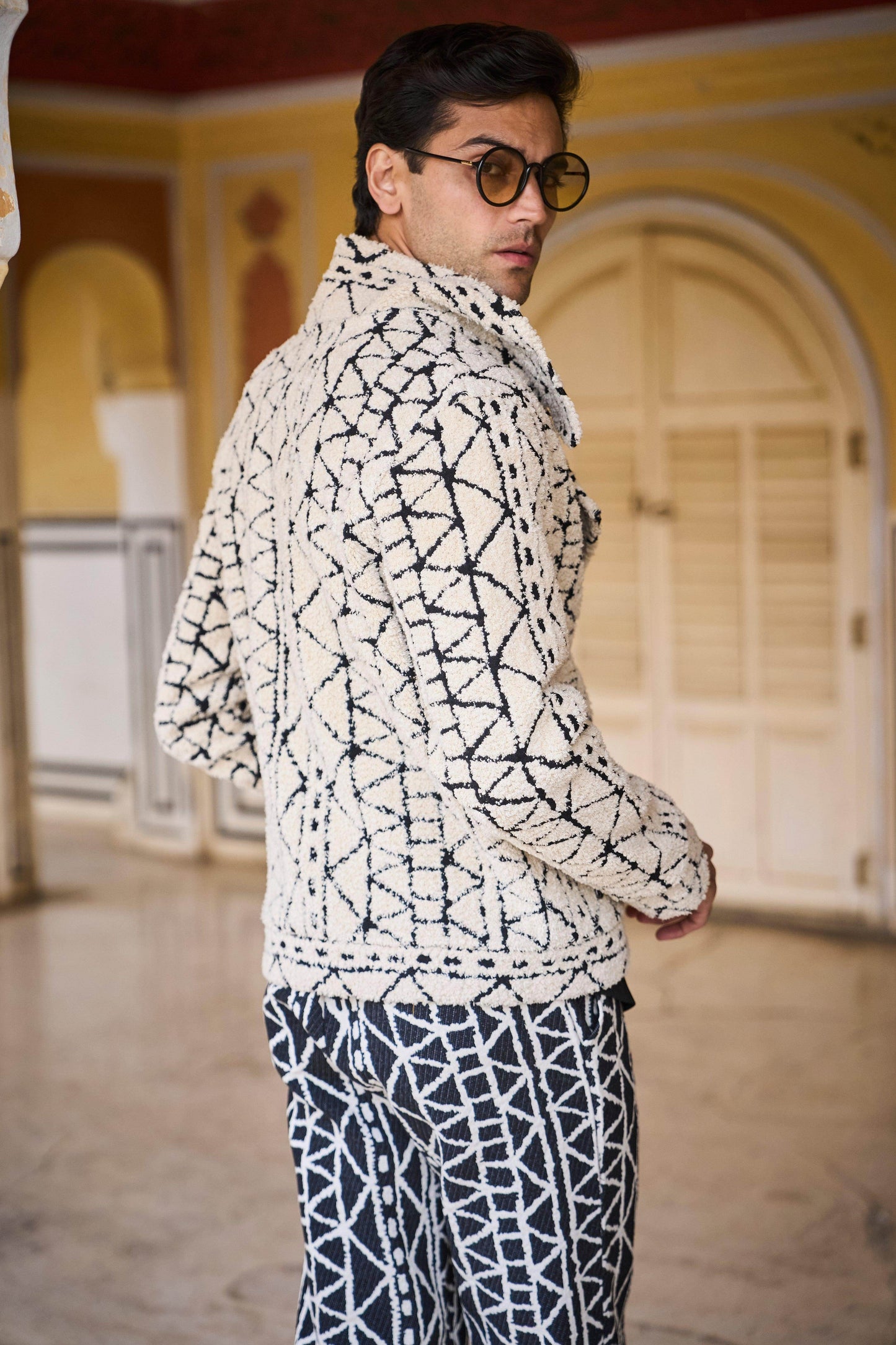 TRIBAL JACQUARD BOMBER - dash and dot