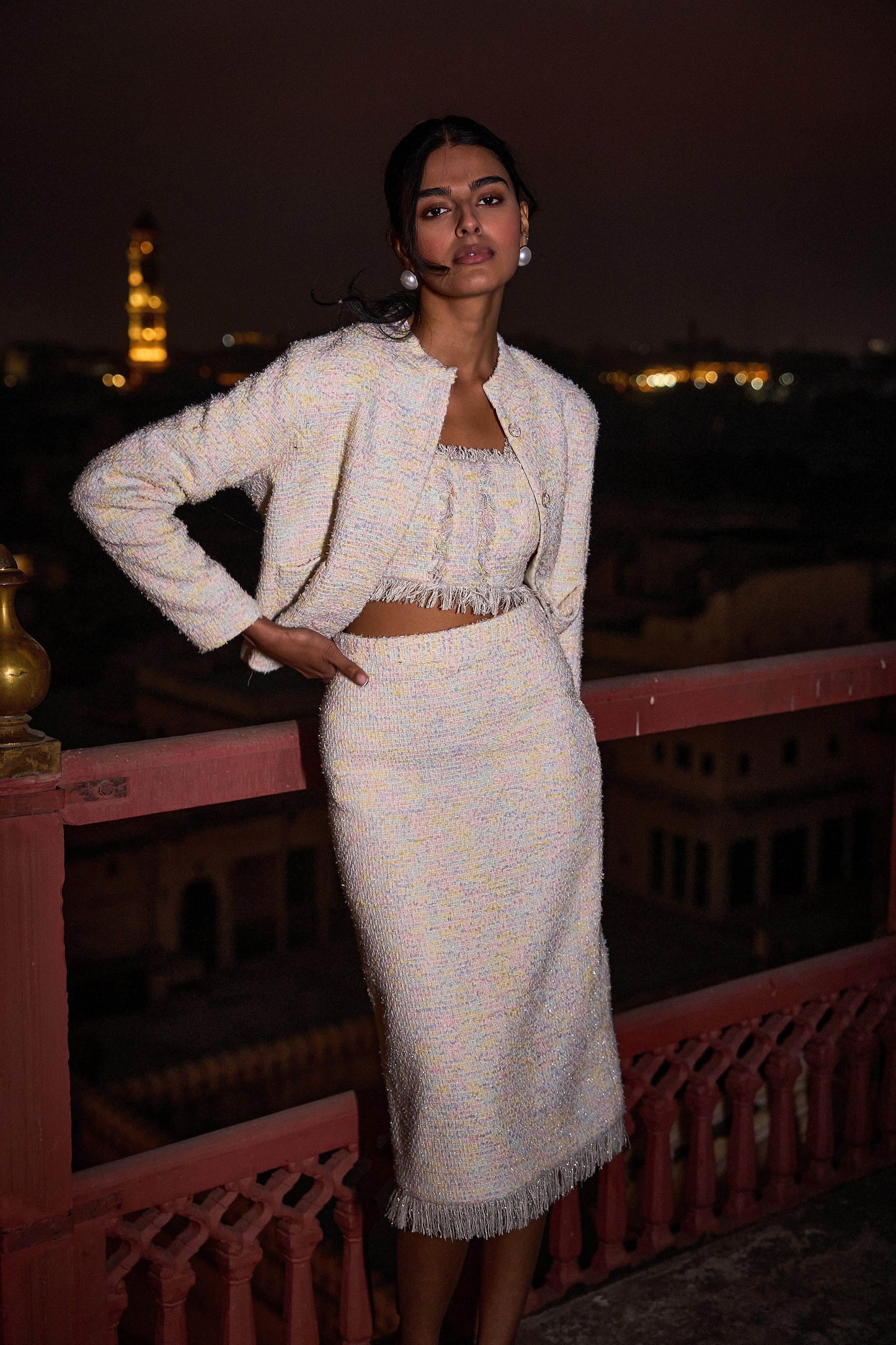 PASTEL BOUCLÉ SKIRT - dash and dot