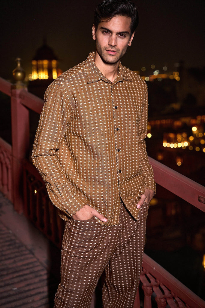 PATTERNED DENIM SHIRT - dash and dot dash and dot