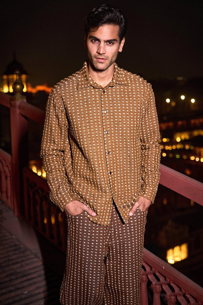 PATTERNED DENIM SHIRT - dash and dot dash and dot