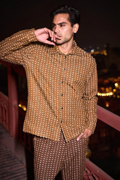 PATTERNED DENIM SHIRT - dash and dot