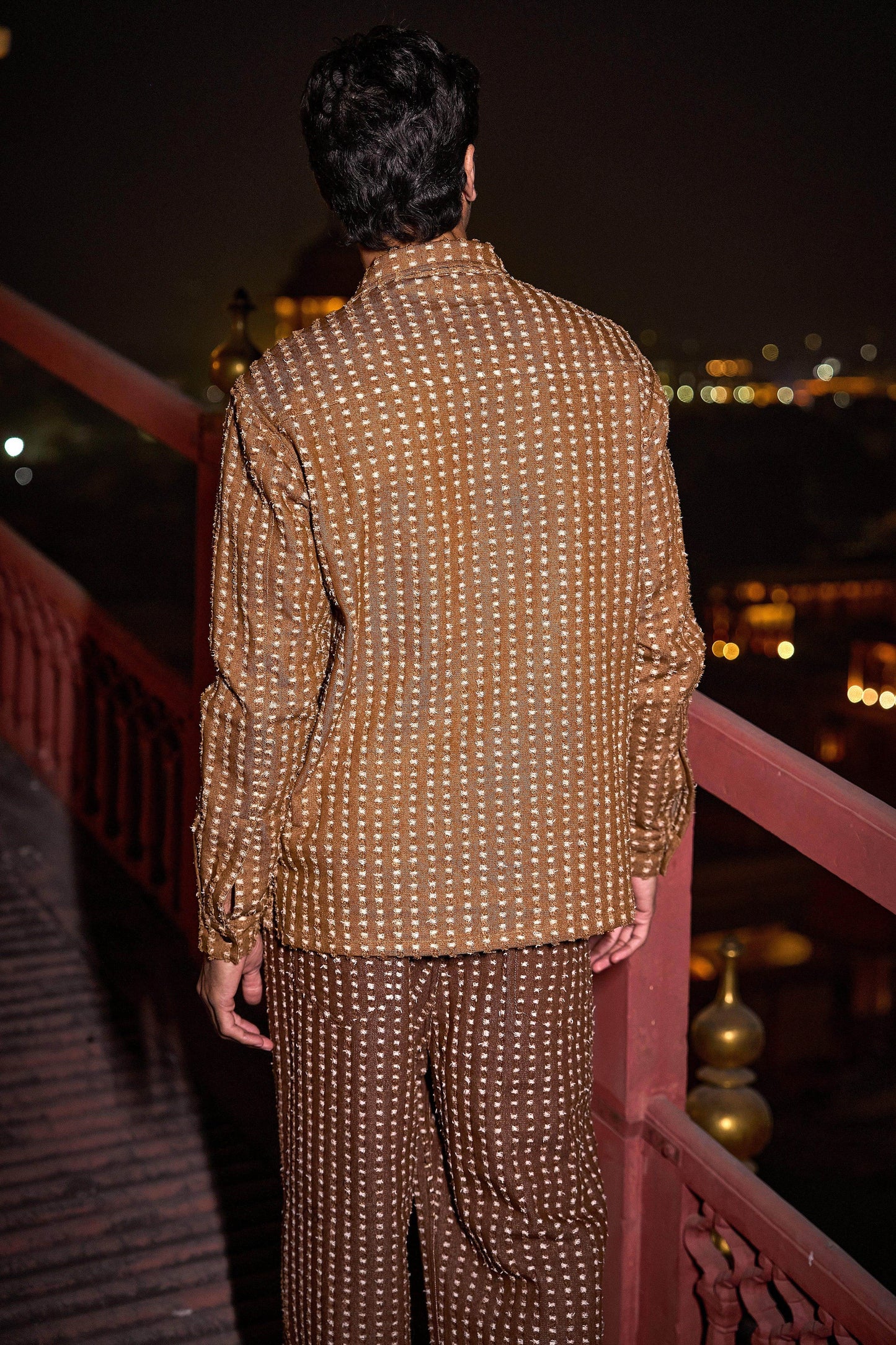 PATTERNED DENIM SHIRT - dash and dot