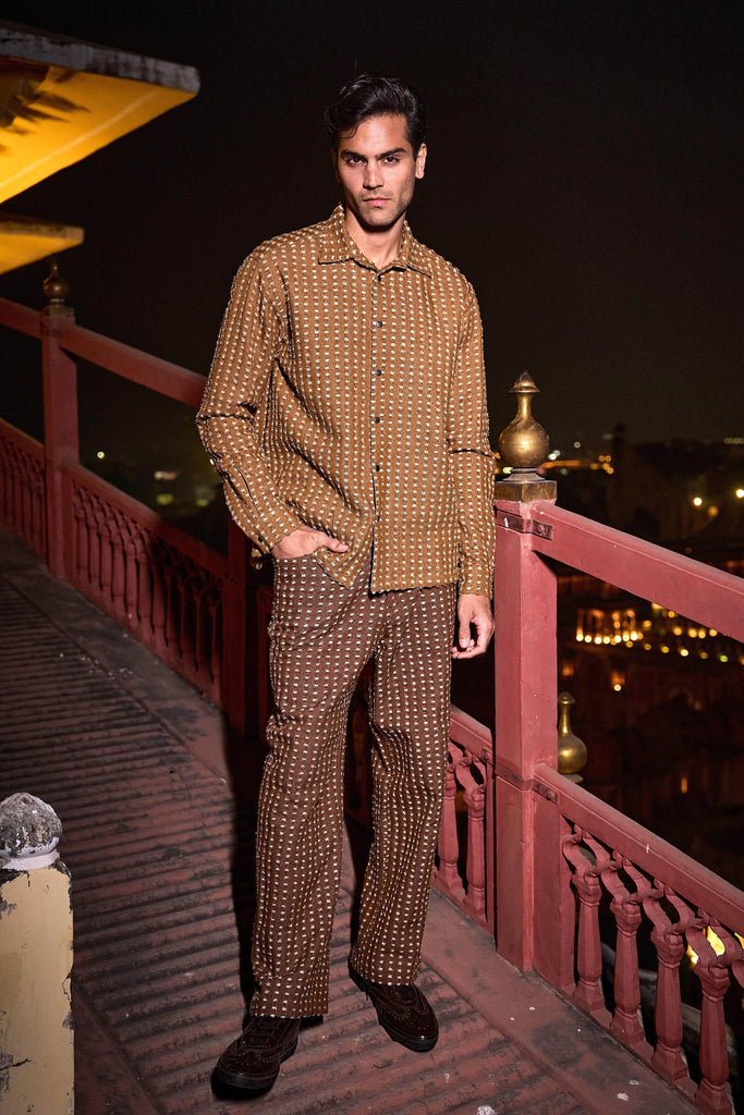 PATTERNED DENIM PANT - dash and dot dash and dot