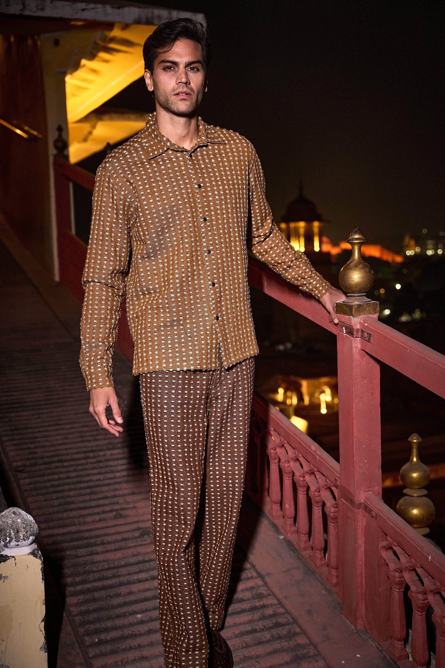 PATTERNED DENIM PANT - dash and dot