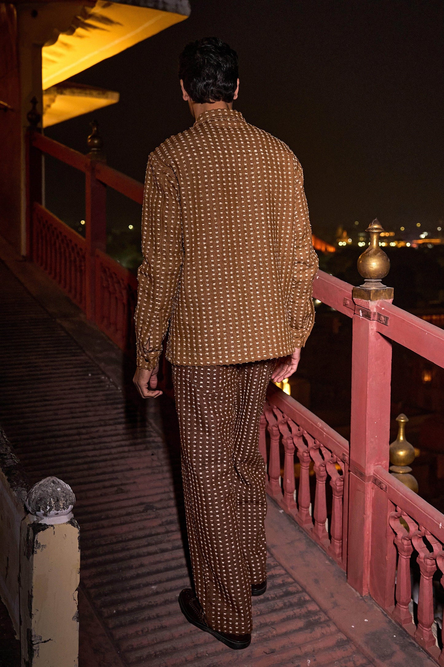 PATTERNED DENIM PANT - dash and dot