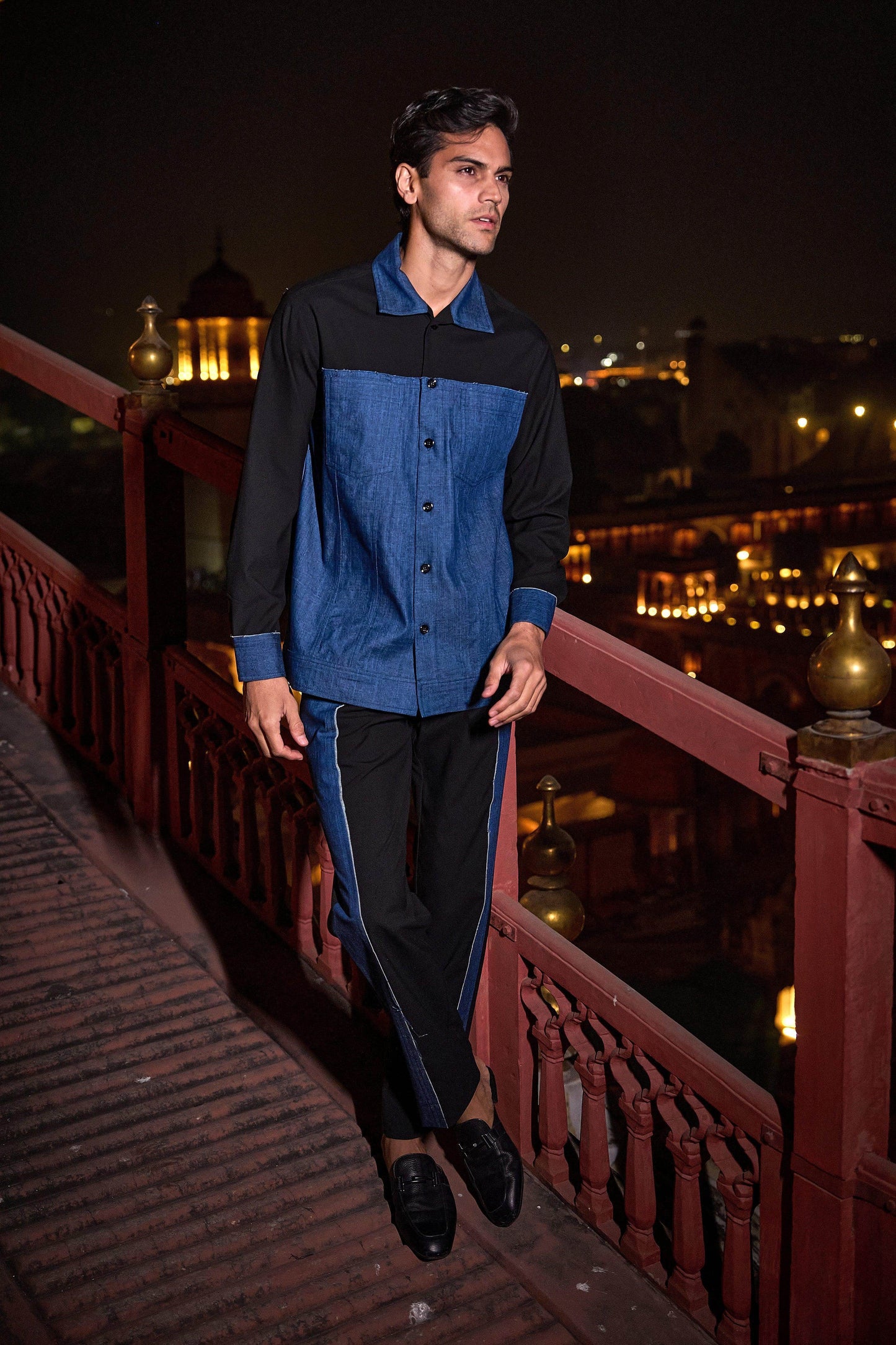 BLACK/INDIGO SET - dash and dot