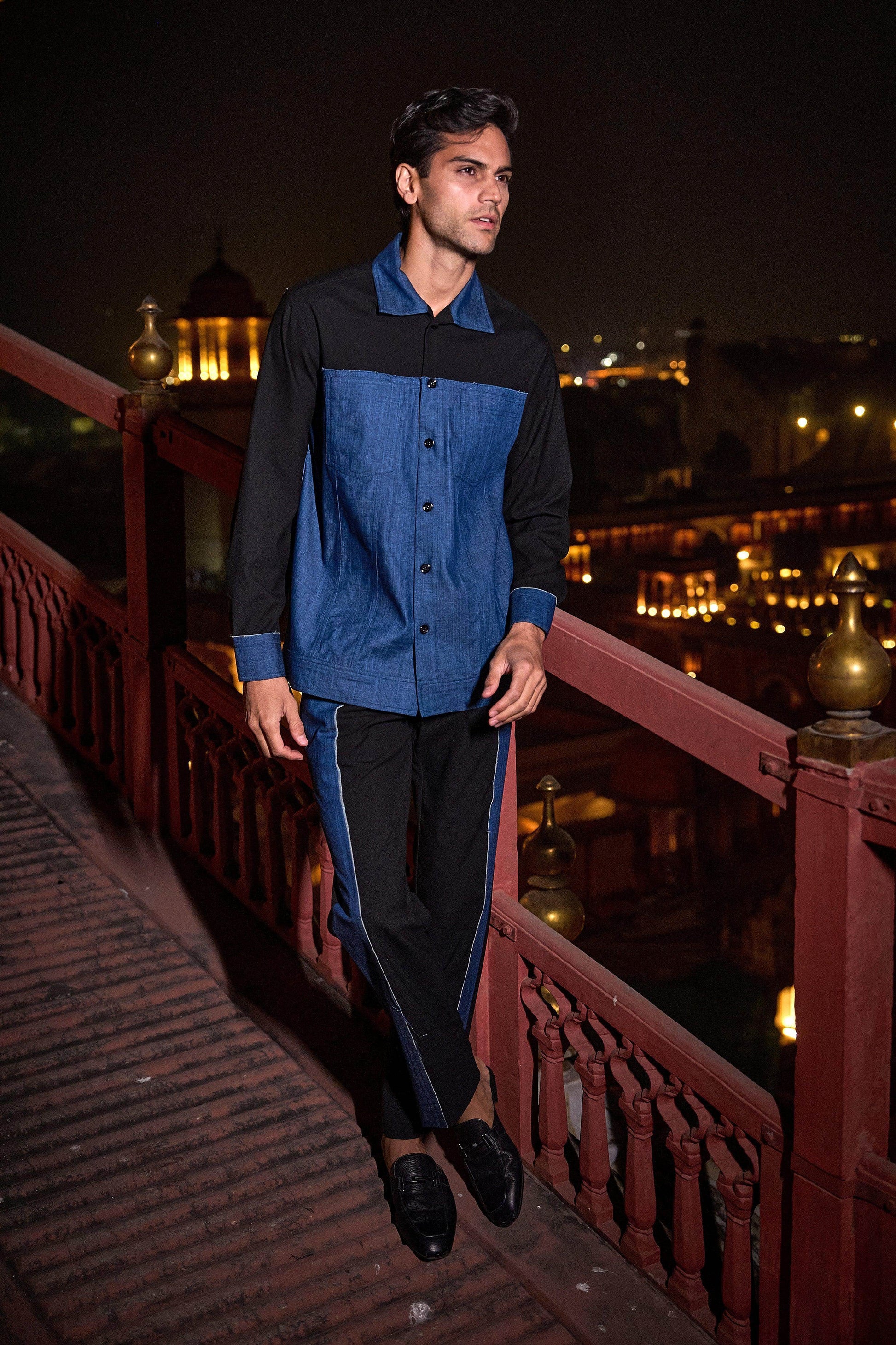 BLACK/INDIGO SET - dash and dot