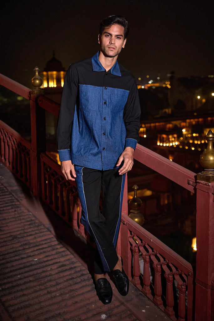 BLACK/INDIGO PANT - dash and dot dash and dot