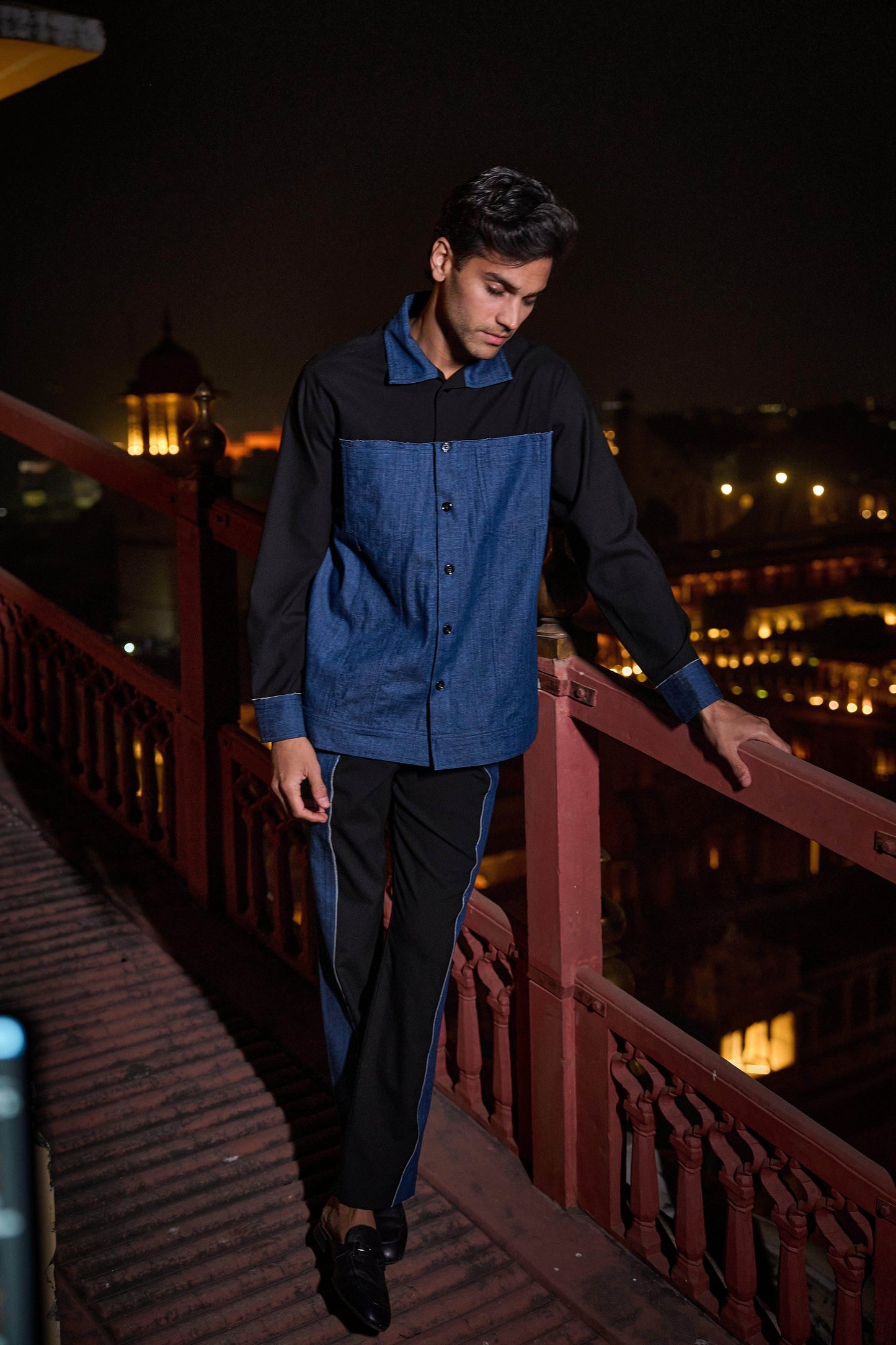 BLACK/INDIGO SET - dash and dot